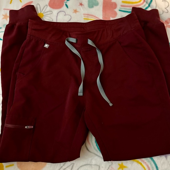 Figs Maroon Jogger Pants - Picture 9 of 11